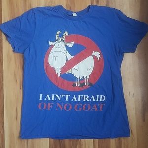 Anvil blue goat t shirt